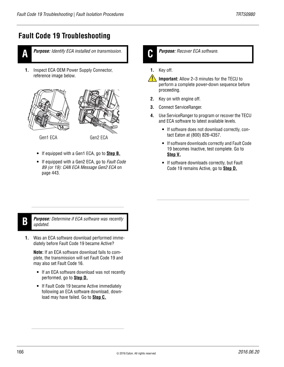 Fault Code 19 Troubleshooting — Eaton Fuller Advantage TRTS0980 - preview page 1 of 6