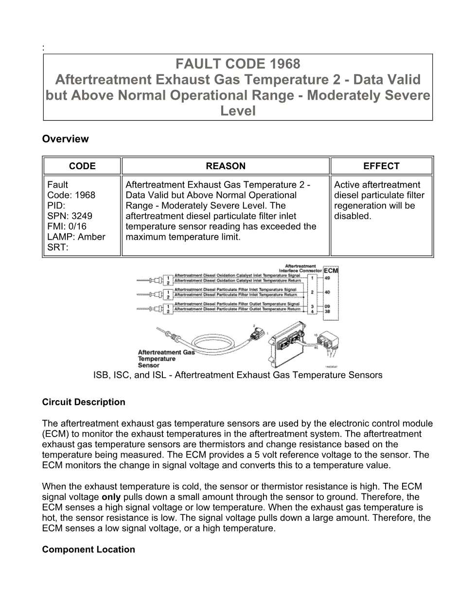 fault code 1968 DTCs Troubleshooting Manual — ISB6.7 CM2150 - preview page 1 of 3