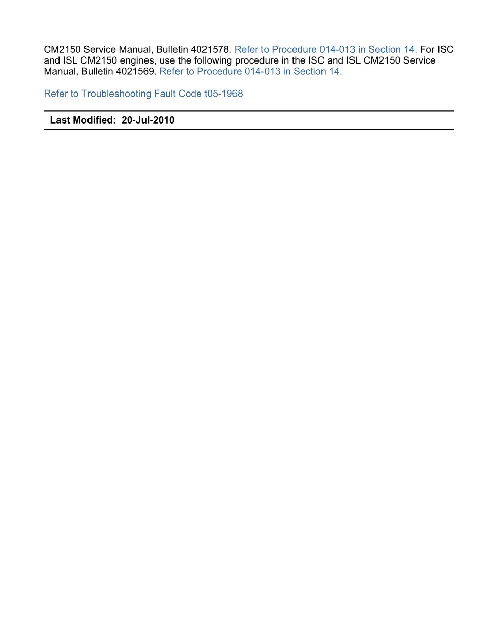 fault code 1968 DTCs Troubleshooting Manual — ISB6.7 CM2150 - page 3 is available after signing in