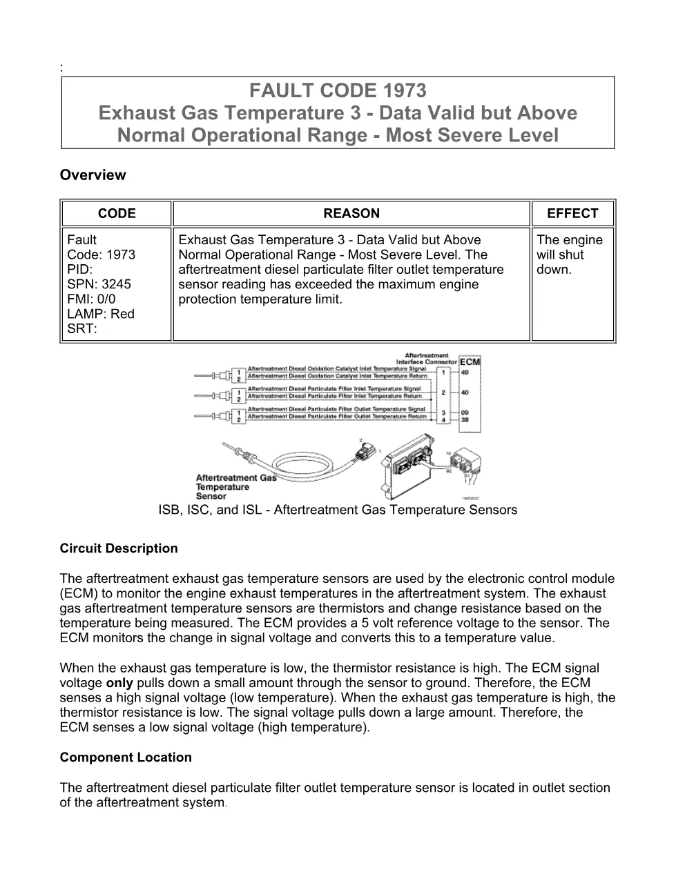 fault code 1973 DTCs Troubleshooting Manual — Code 1973 — PDF, - preview page 1 of 3