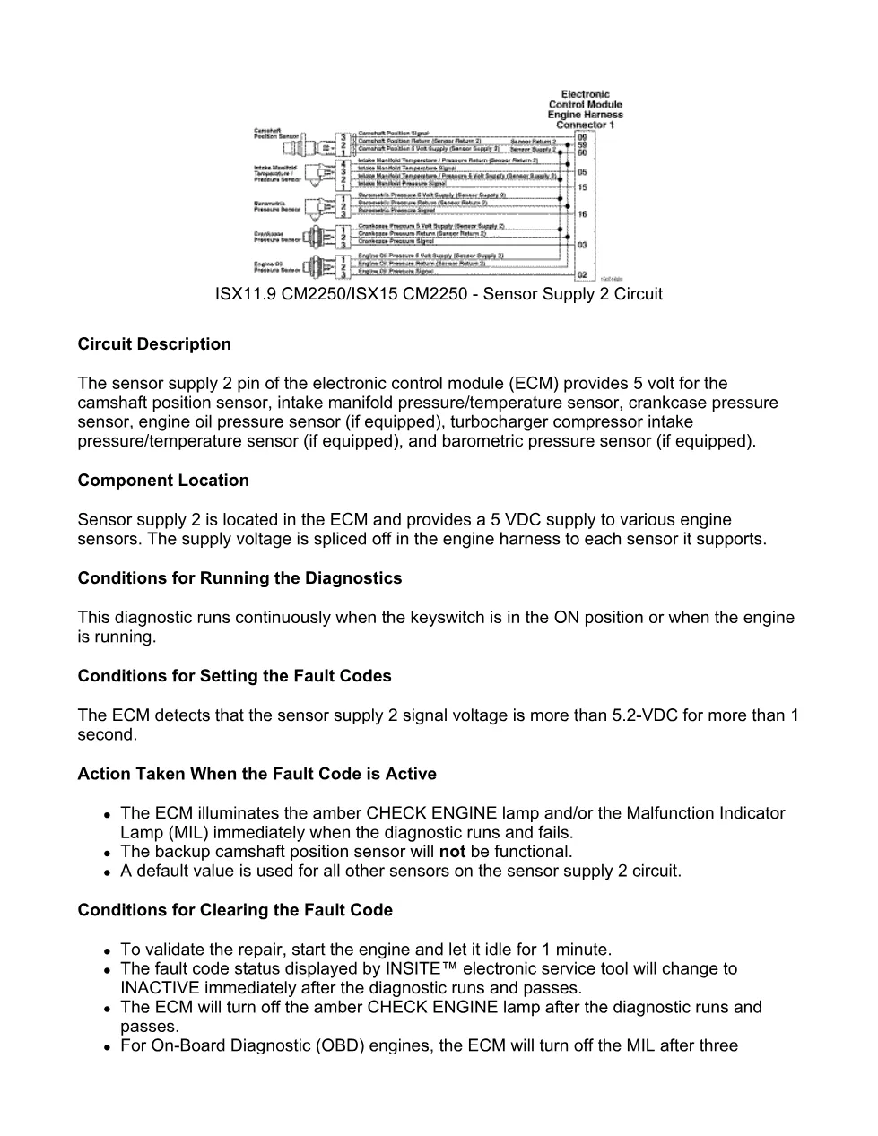 fault code 227 DTCs manual — Sensor Supply 2 Circuit (SPN - preview page 2 of 6