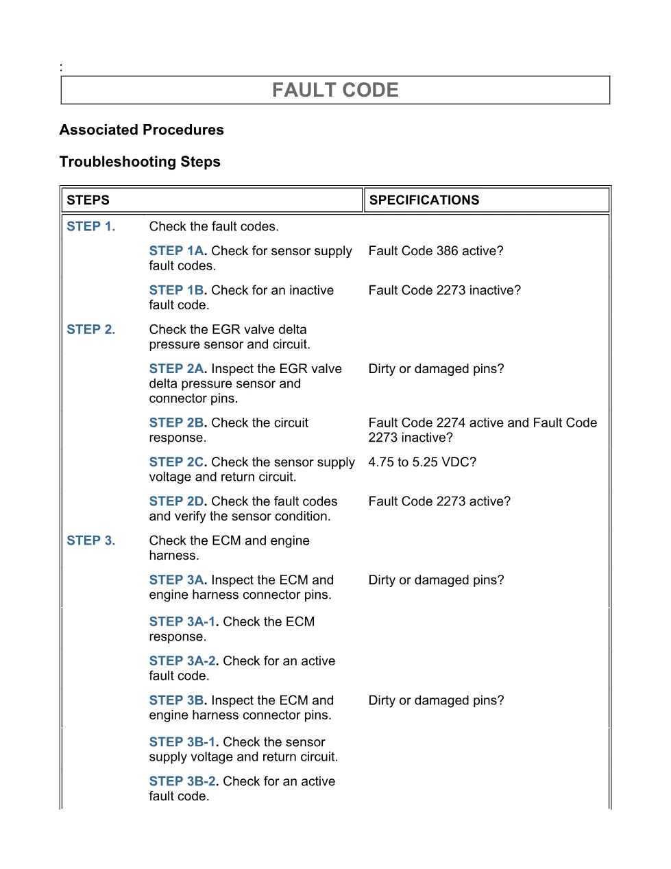 fault code 2273 DTCs Troubleshooting Manual — Code 2273 — PDF, - page 3 is available after signing in