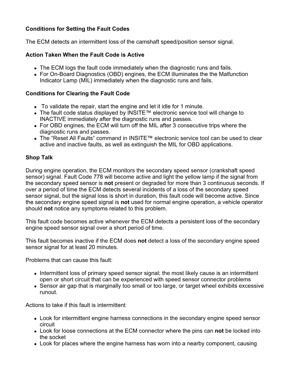 fault code 2322 DTCs troubleshooting manual – SPN 723 FMI 2/2 - preview page 2 of 6