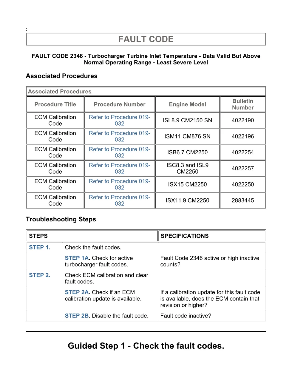 fault code 2346 DTCs troubleshooting manual – SPN 2789 FMI - page 3 is available after signing in