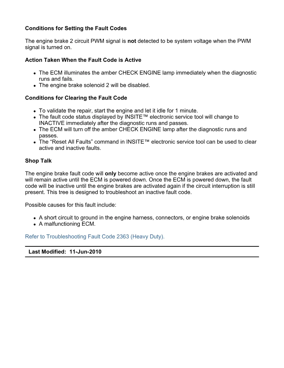 fault code 2363 DTCs troubleshooting manual – SPN 1073 FMI 4/4 - page 3 is available after signing in