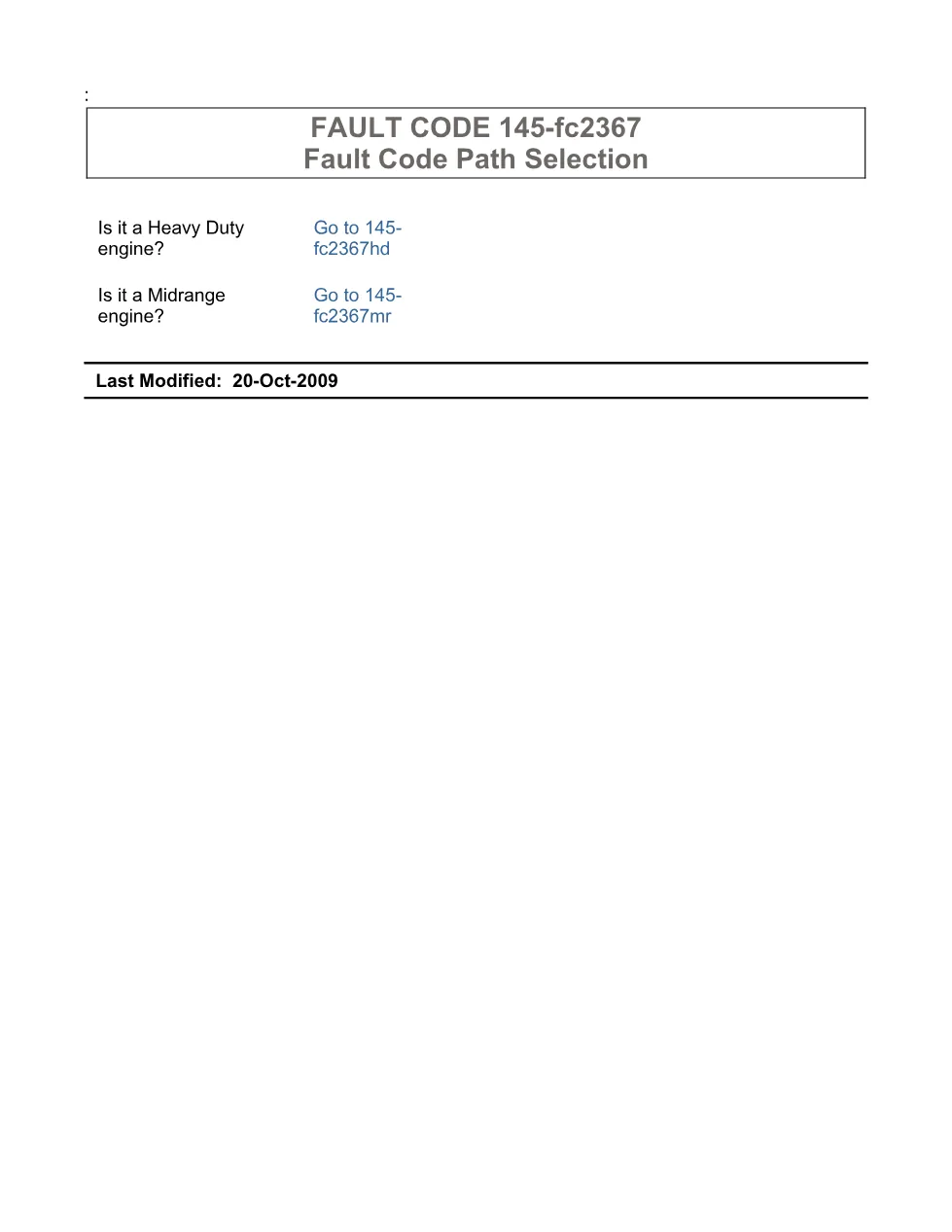 fault code 2367 DTCs troubleshooting manual – SPN 1073 FMI 3/3 - preview page 1 of 6