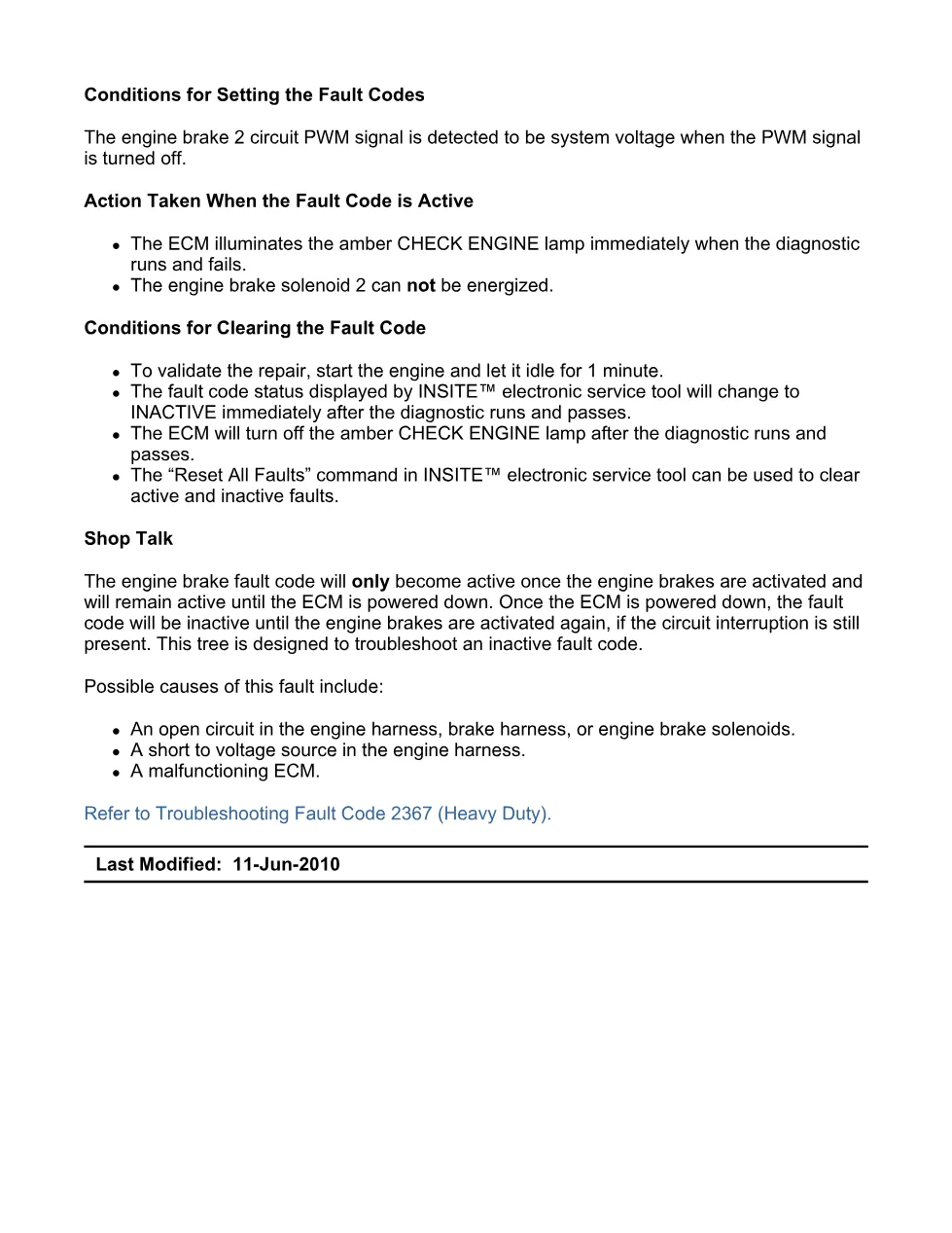 fault code 2367 DTCs troubleshooting manual – SPN 1073 FMI 3/3 - page 3 is available after signing in