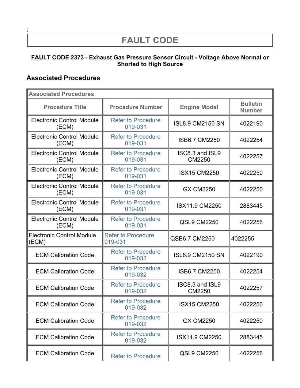 fault code 2373 DTCs troubleshooting manual – SPN 1209 FMI 3/3 - page 3 is available after signing in