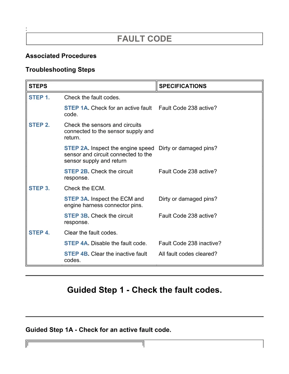 fault code 238 DTCs troubleshooting manual — Code 238 — PDF, 9 - page 3 is available after signing in