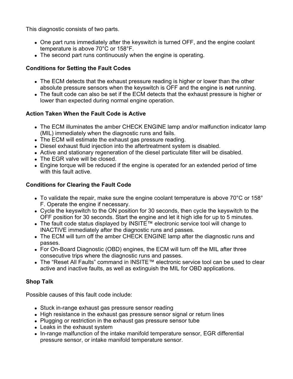 fault code 2554 DTCs troubleshooting manual – SPN 1209 FMI 2 - preview page 2 of 6