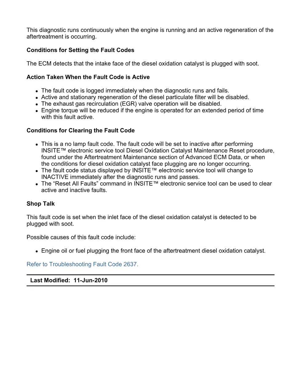 fault code 2637 DTCs — Aftertreatment Diesel Oxidation – Guide - preview page 2 of 6