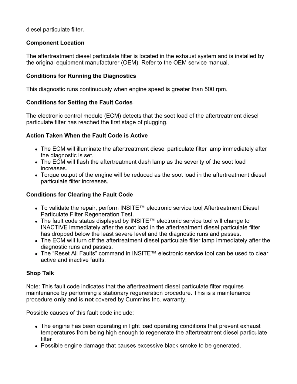 fault code 2639 DTCs — Aftertreatment Diesel Particulate - preview page 2 of 6