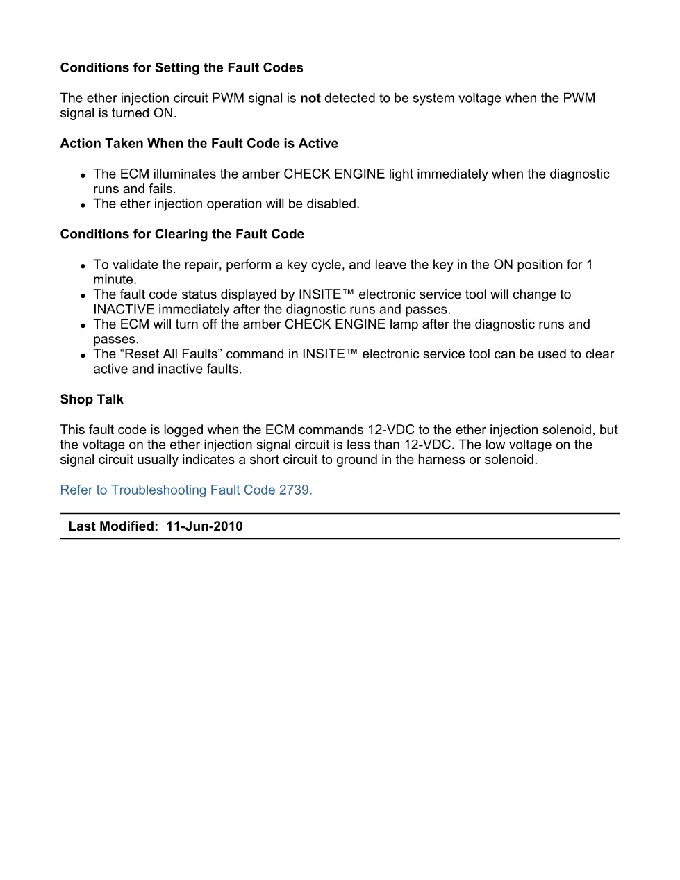fault code 2739 DTCs — Start Enable Device 1 Circuit (Ether, - preview page 2 of 6