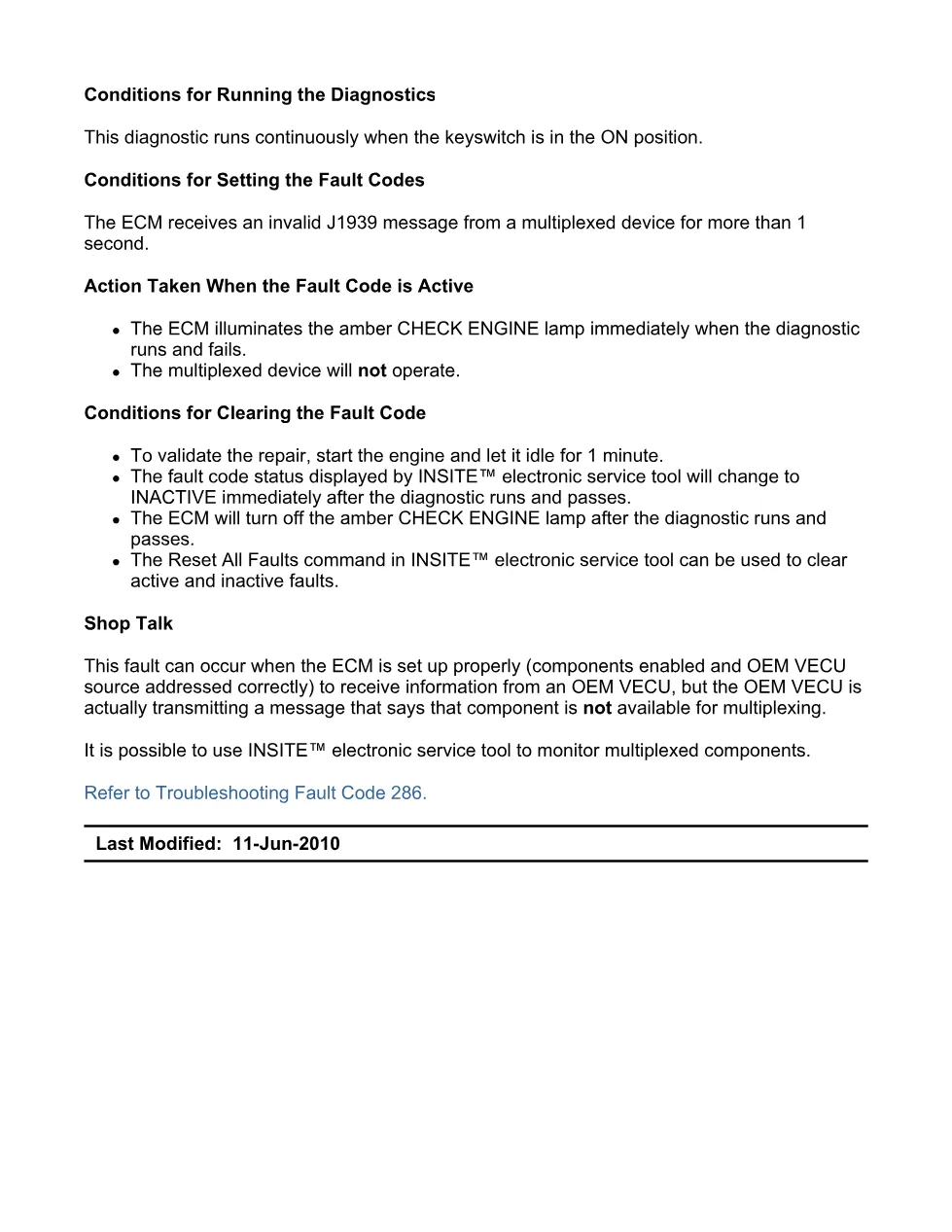 fault code 286 DTCs SAE J1939 multiplexing configuration - preview page 2 of 6