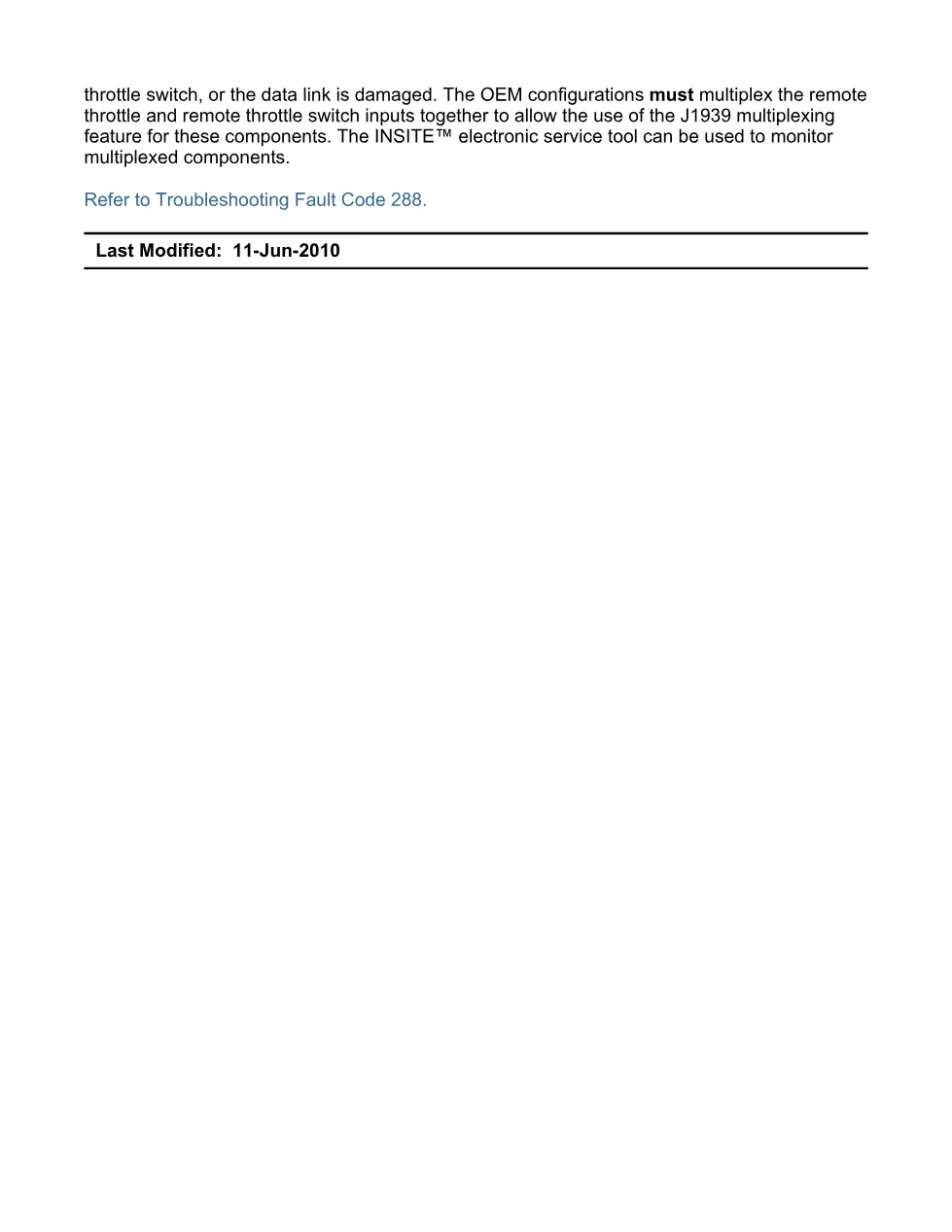 fault code 288 DTCs troubleshooting manual — ISX11.9 CM2250, - page 3 is available after signing in