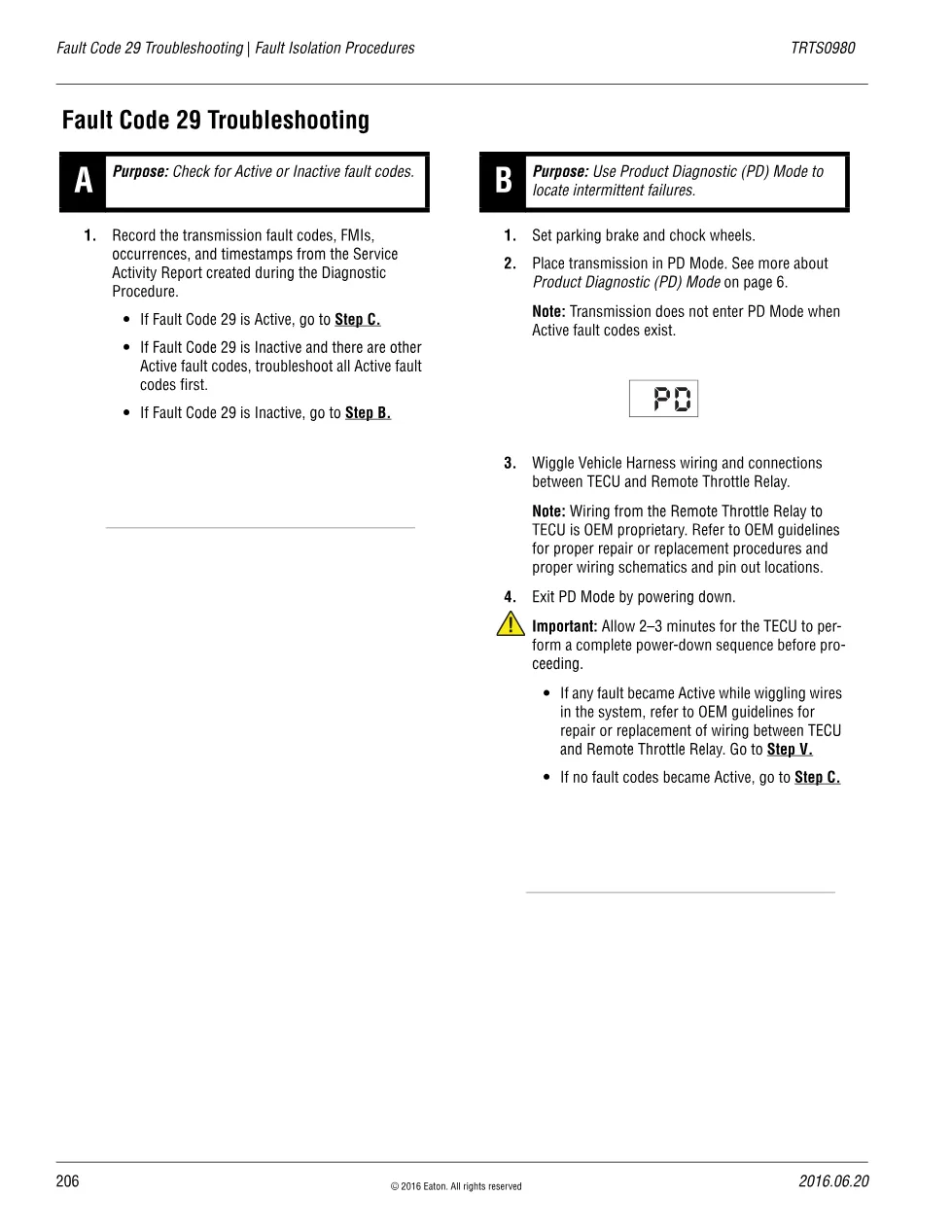 Fault Code 29 Troubleshooting — Eaton Fuller Advantage Remote - preview page 1 of 3