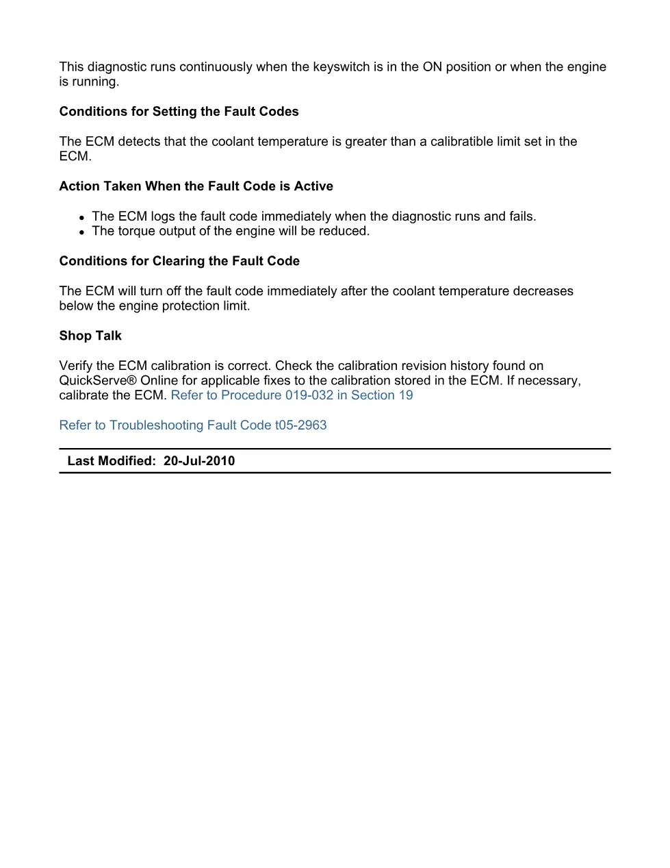fault code 2963 DTCs Diagnostic Procedure — ISB6.7 CM2150 - preview page 2 of 3