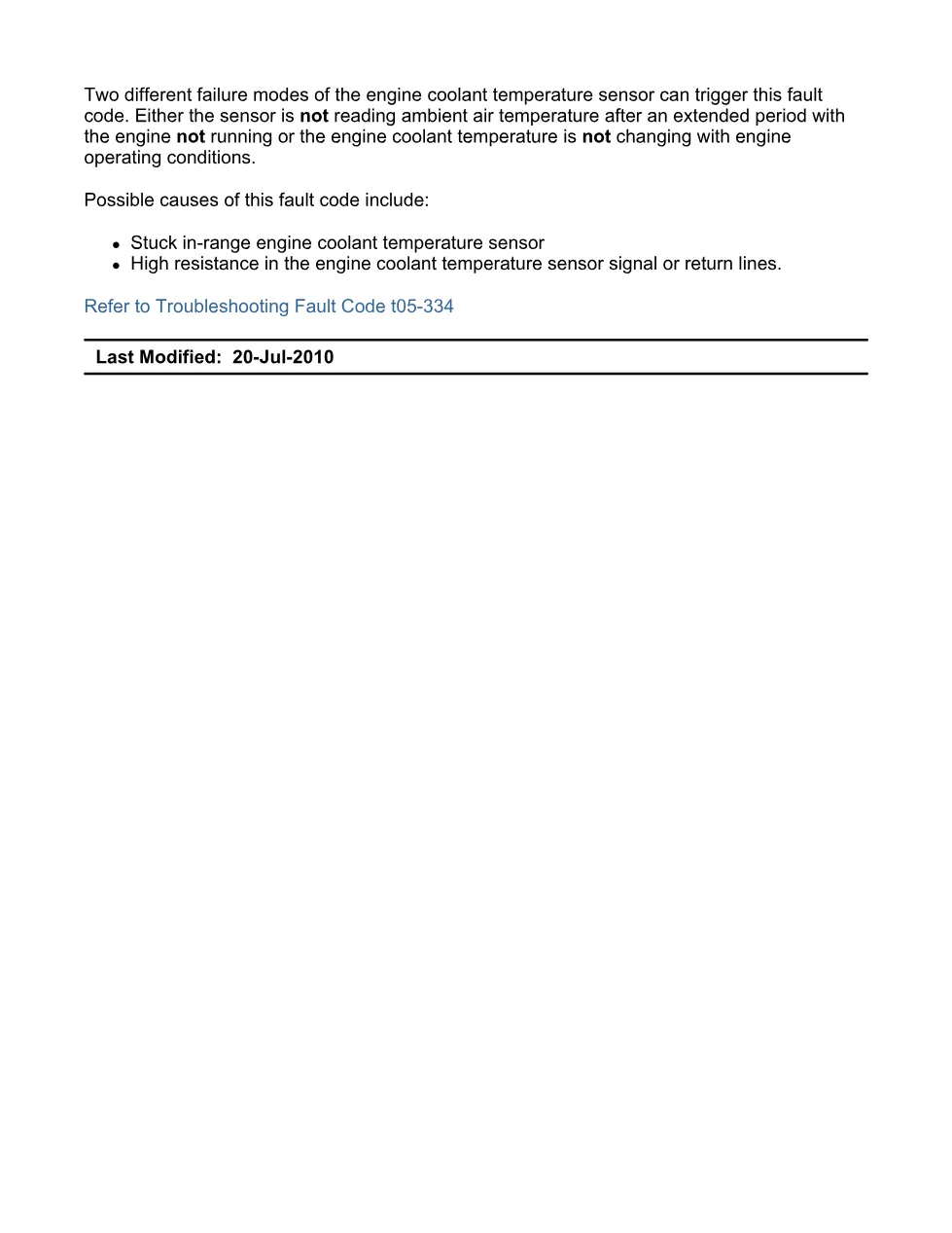 fault code 334 DTCs — Troubleshooting Procedure — Code – Guide - preview page 2 of 3