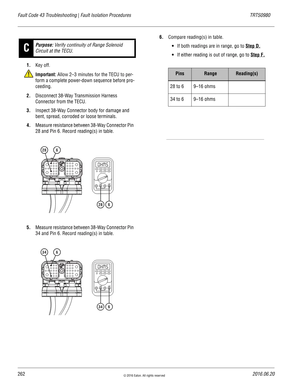 Fault Code 43 Troubleshooting — Eaton Fuller Advantage Range - preview page 2 of 6