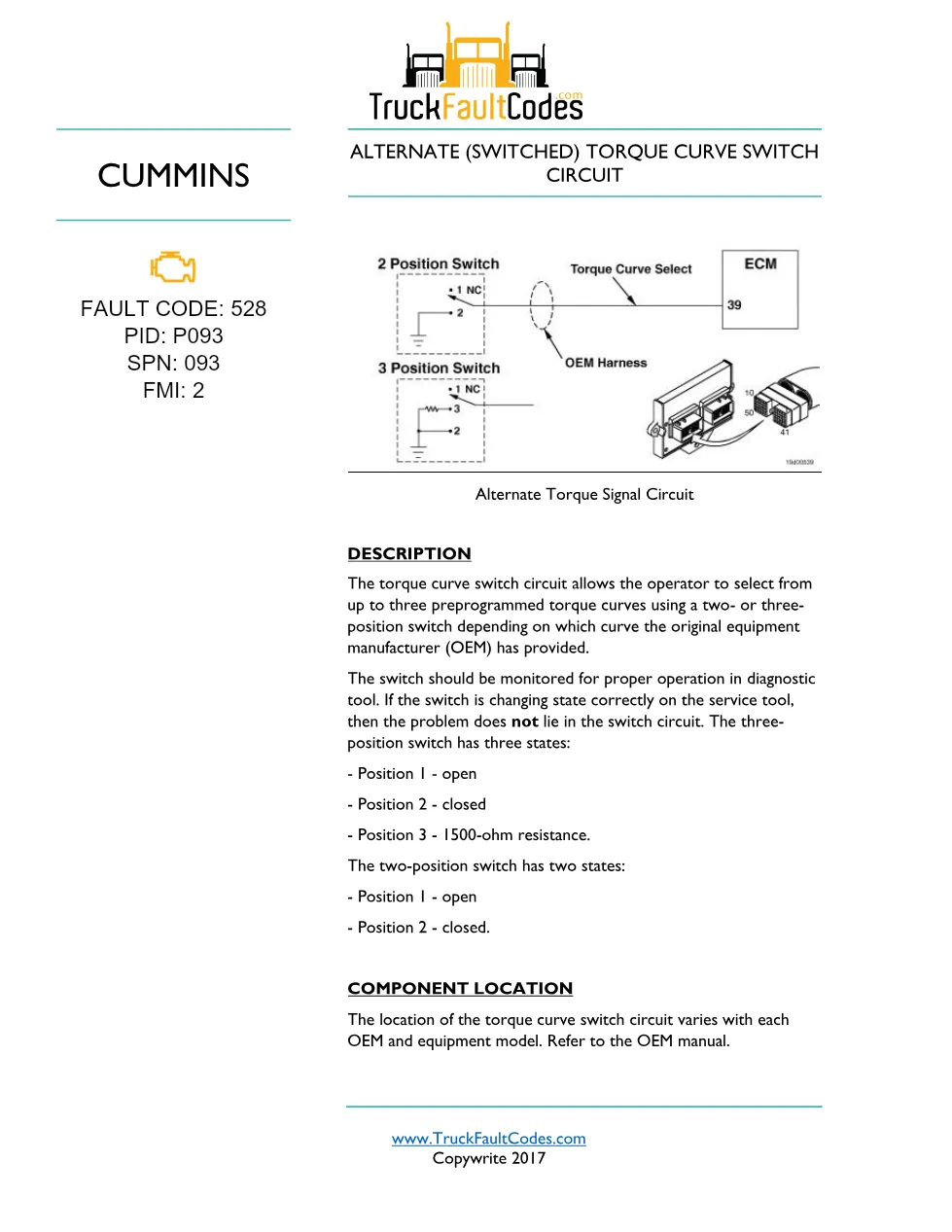 fault code 528 DTCs Troubleshooting Manual — Alternate Torque - preview page 1 of 3