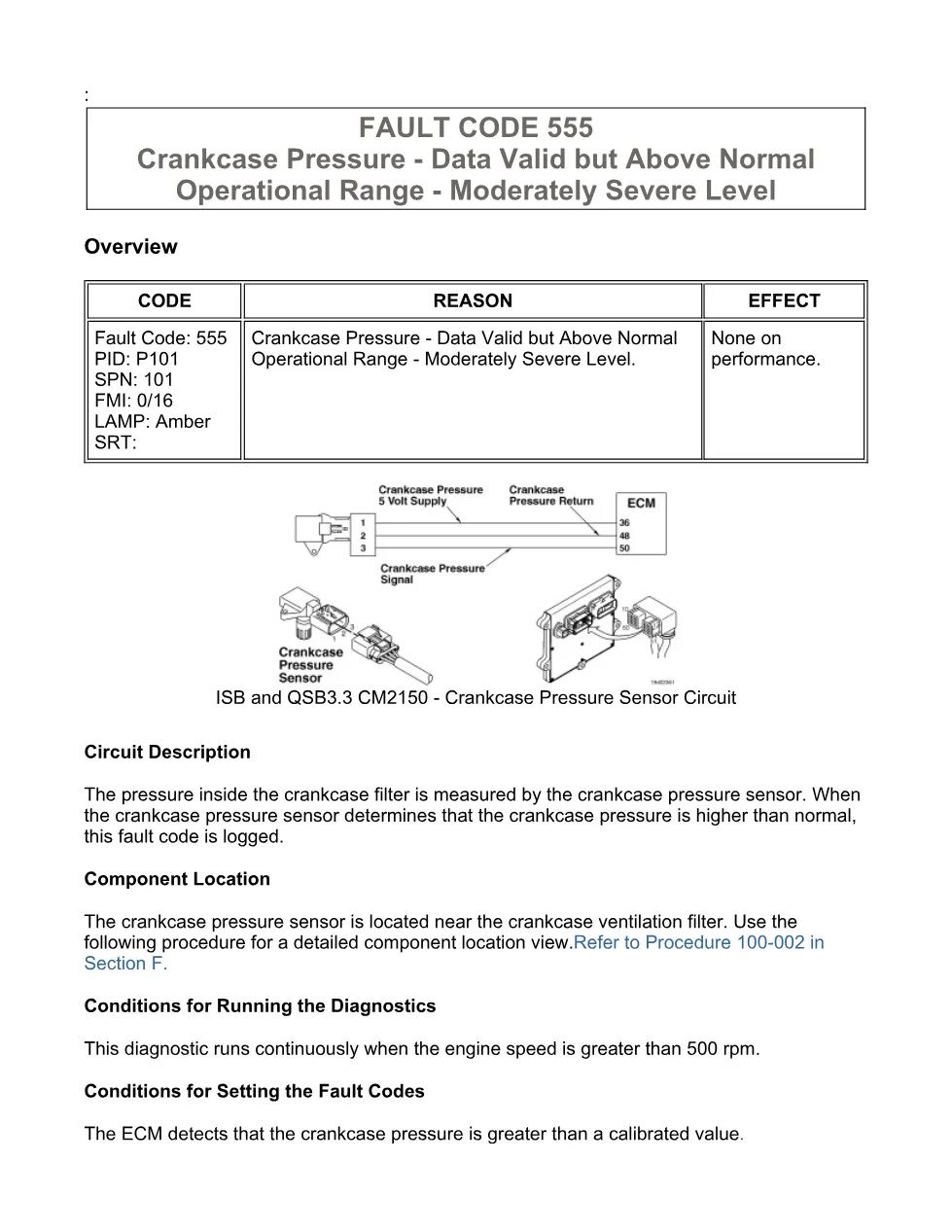 fault code 555 DTCs troubleshooting manual — Code 555 — PDF, - preview page 2 of 3