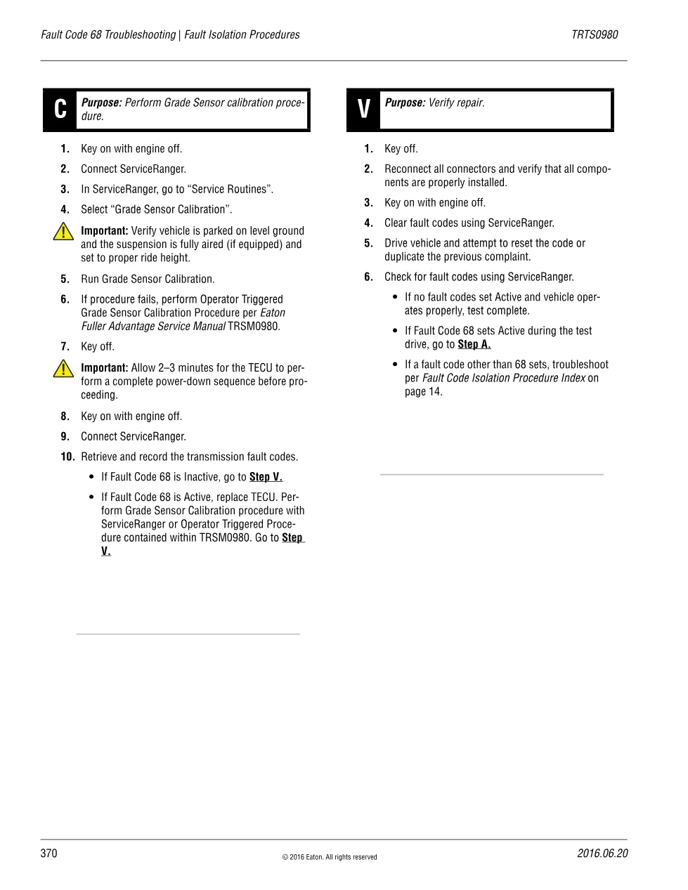Fault Code 68 Troubleshooting — Eaton Fuller Advantage Grade - page 2 is available after signing in