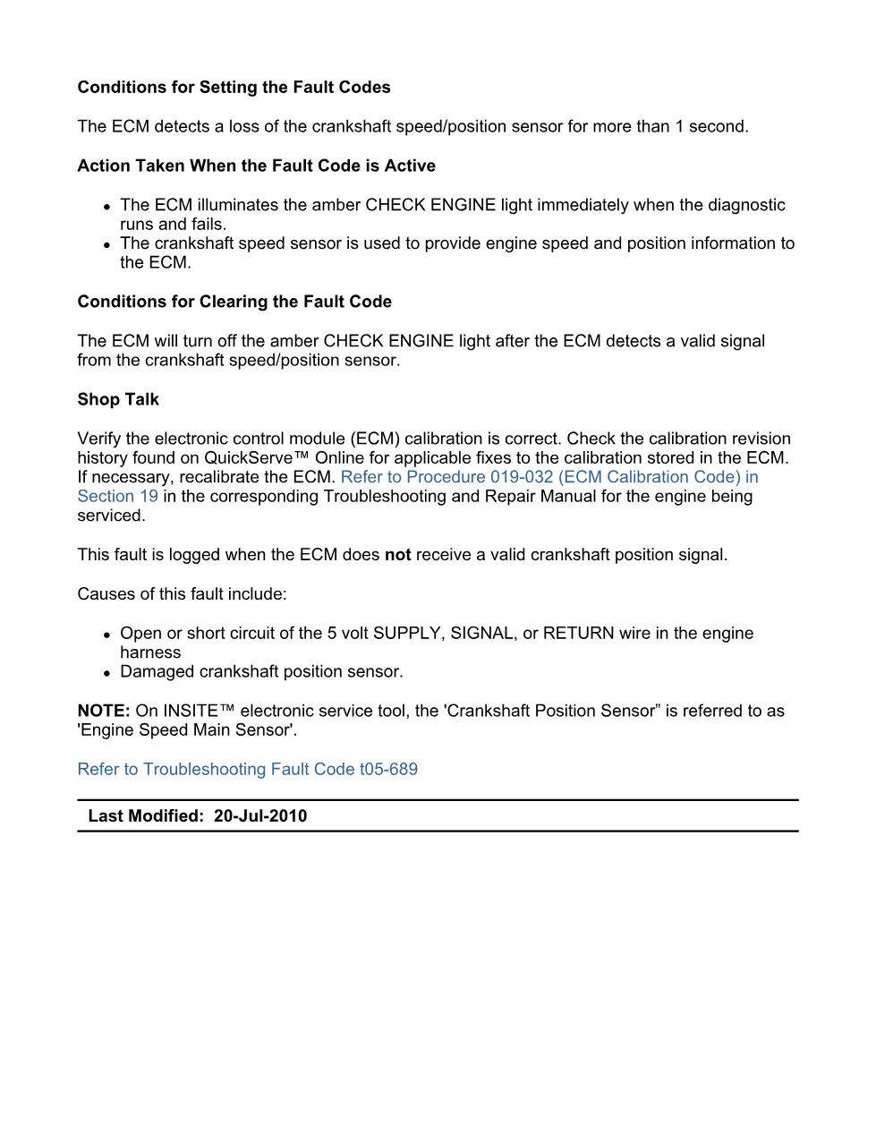 fault code 689 DTCs troubleshooting manual — Code 689.pdf - preview page 2 of 3