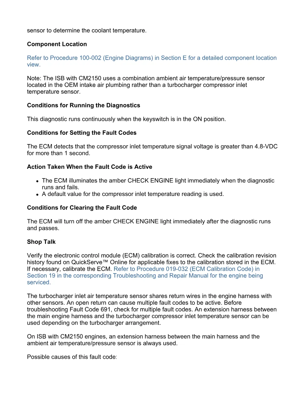 fault code 691 DTCs Troubleshooting Manual — Code 691 — PDF, - preview page 2 of 3