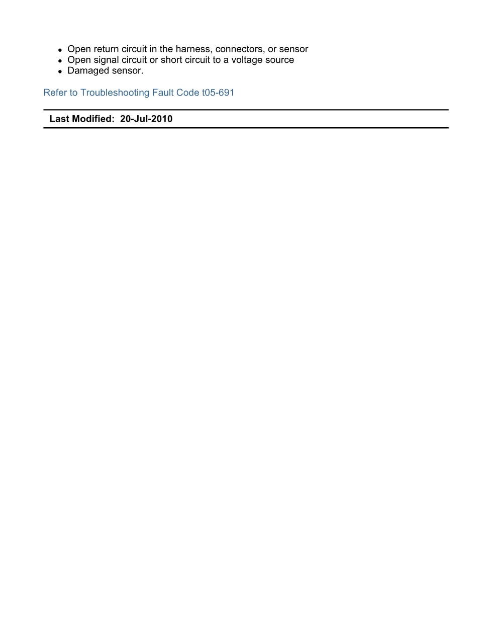 fault code 691 DTCs Troubleshooting Manual — Code 691 — PDF, - page 3 is available after signing in