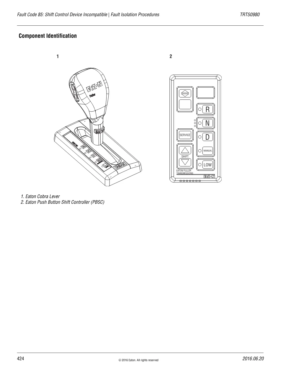 fault code 85 shift: Shift Control Device Incompatible – Fuller - page 2 is available after signing in