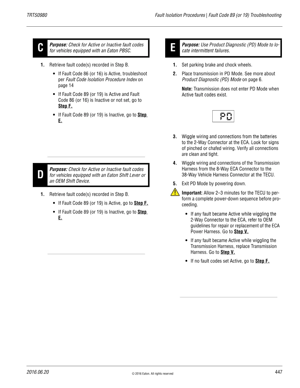 Fault Code 89 Troubleshooting — Eaton High Integrity Link Fault - preview page 2 of 6