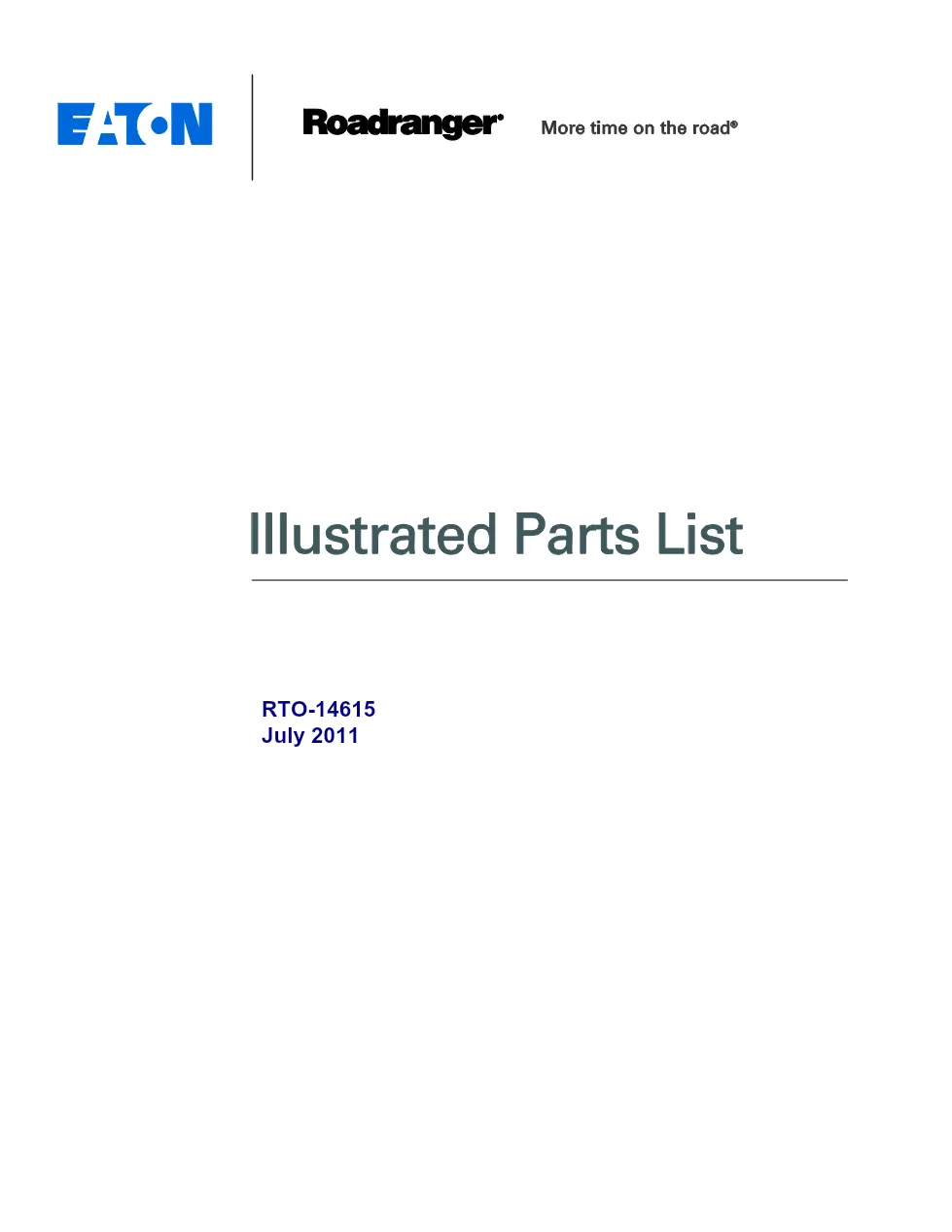Fuller RTO 14615 parts — Eaton illustrated parts list – Cummins - preview page 1 of 6