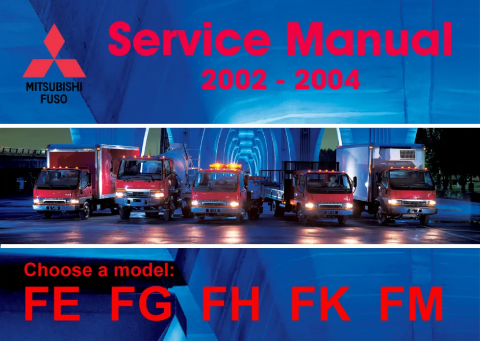 Fuso FH Service Manual — 2002-2004 Model Workshop Guide, Pub No. - preview page 1 of 6