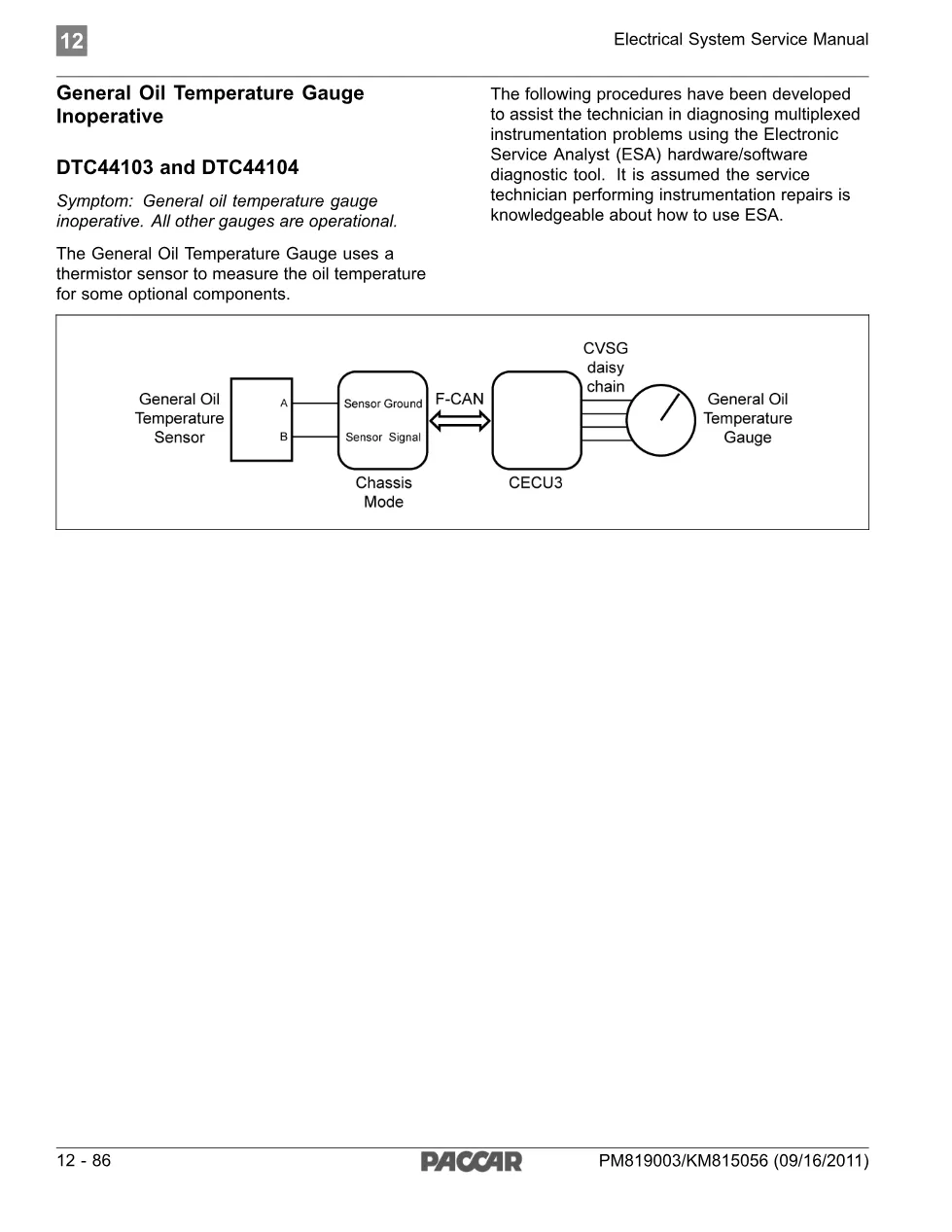 general oil temp sensor circuit — DTC44103 General Oil - preview page 1 of 4