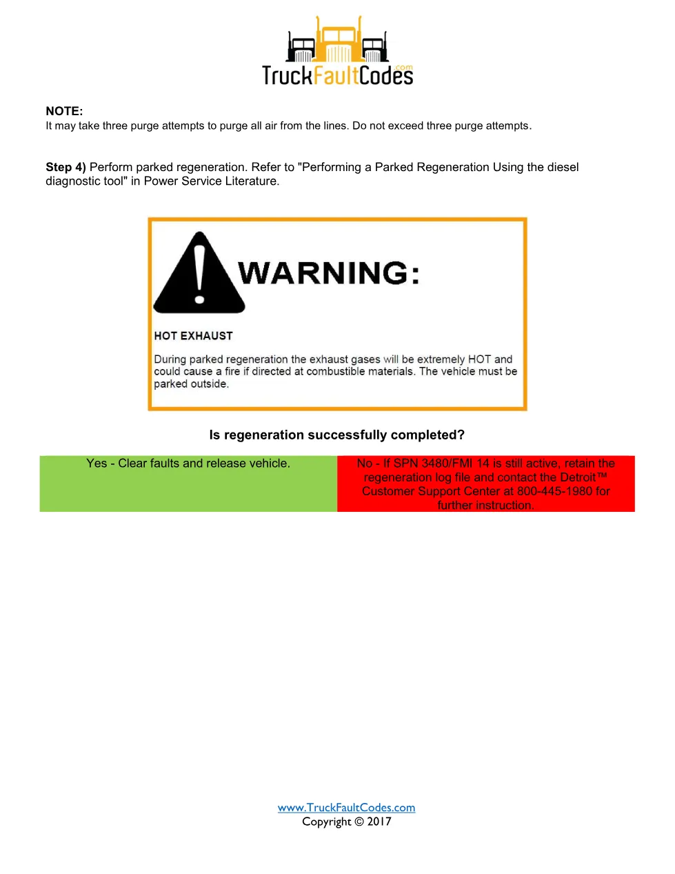 HC doser fuel line — SPN 3480 FMI 14 — Detroit DD Series (EPA - page 2 is available after signing in