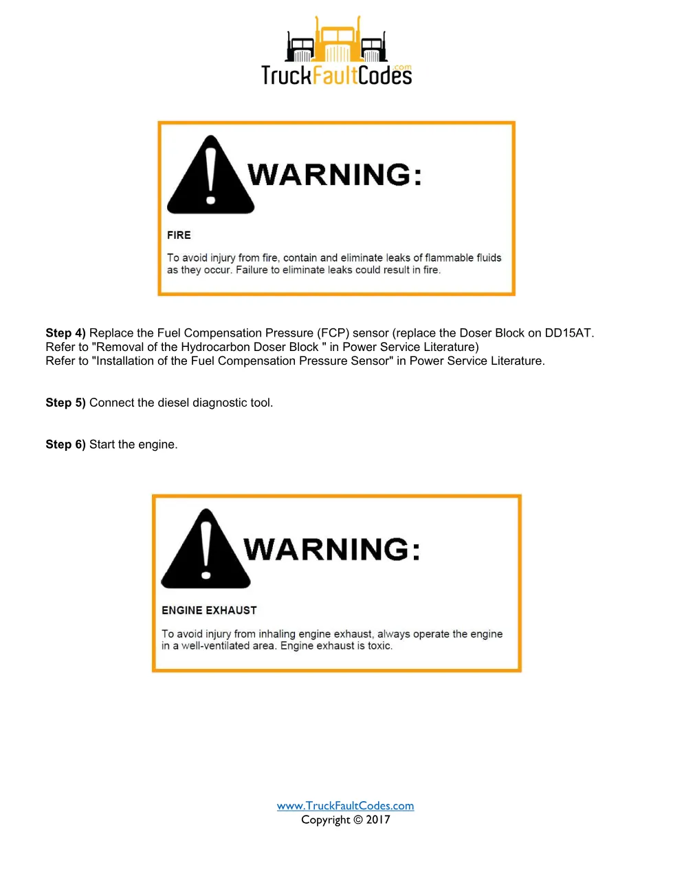 HC doser fuel pressure — SPN 3480 FMI 21 — Detroit DD Series (EPA - preview page 2 of 4