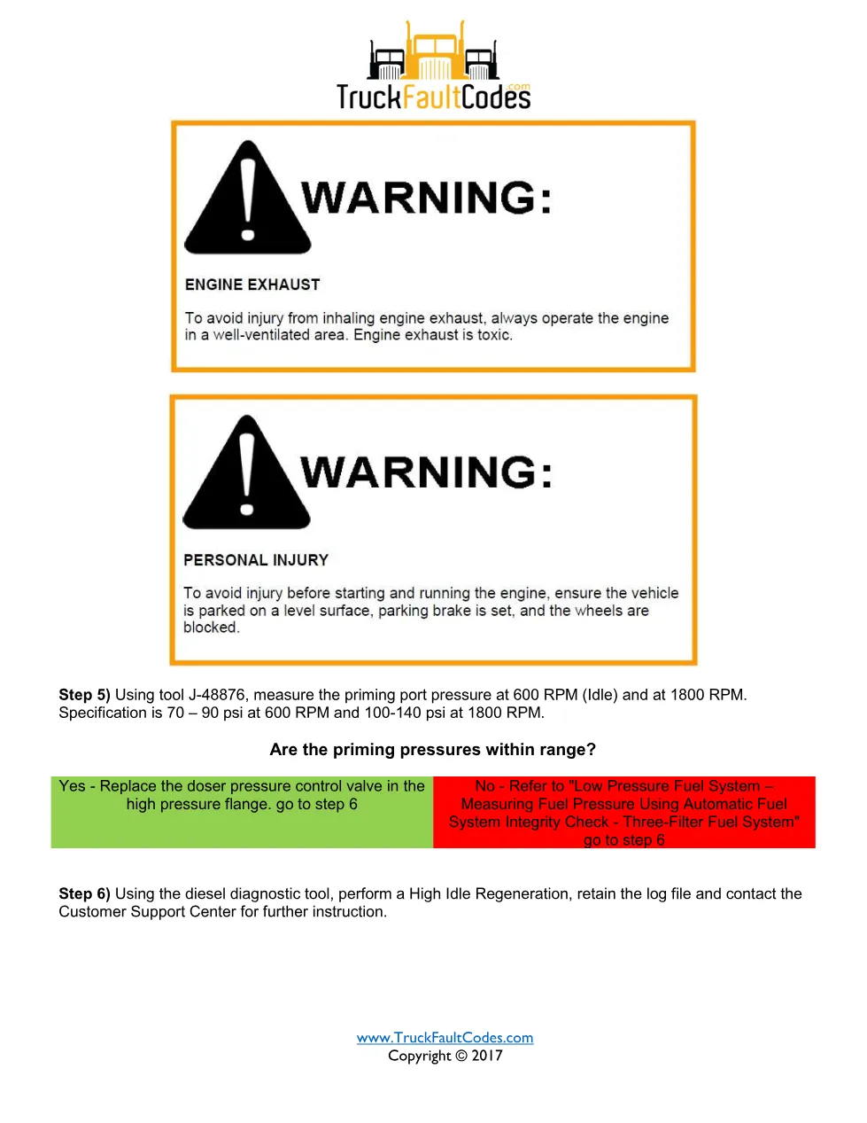 HC doser supply pressure — SPN 3480 FMI 16 — Detroit DD Series - preview page 2 of 3
