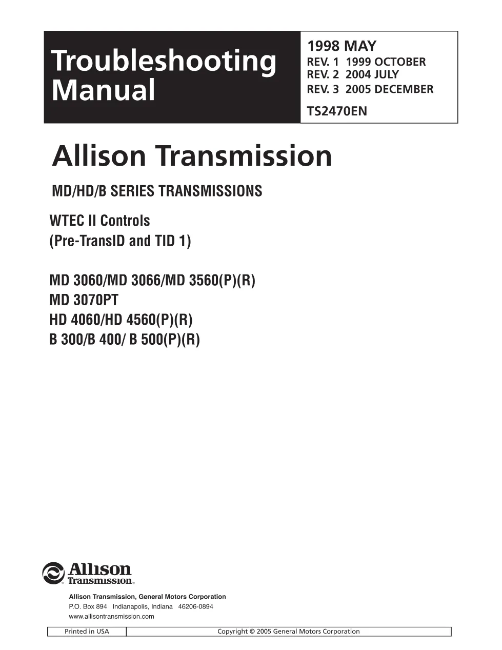 II troubleshooting Chung Manual — TS2470EN — PDF, 406 - preview page 2 of 3