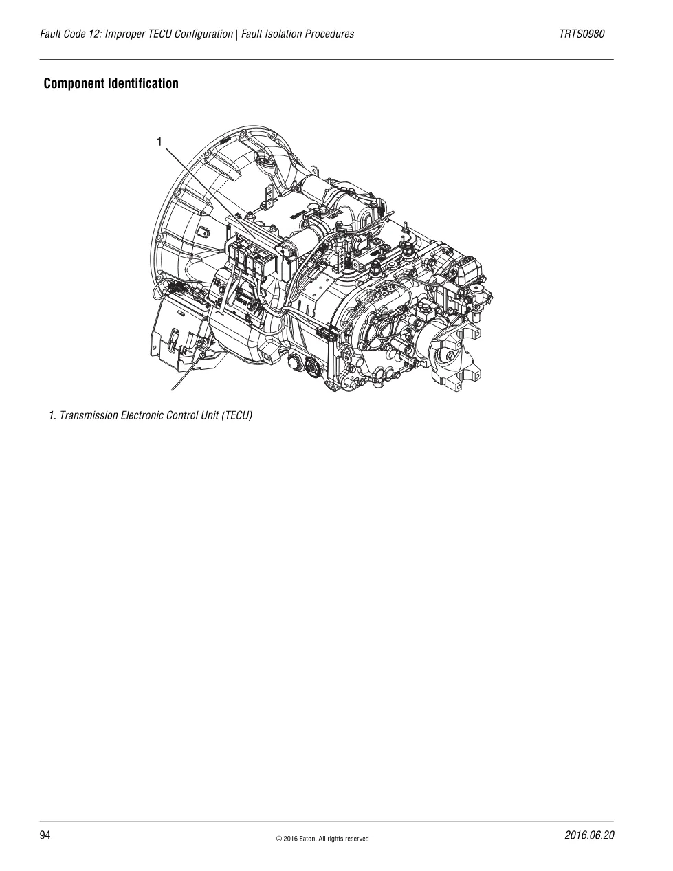 Improper TECU Configuration — Eaton Fault Code 12, TRTS0980 (PDF, - page 2 is available after signing in