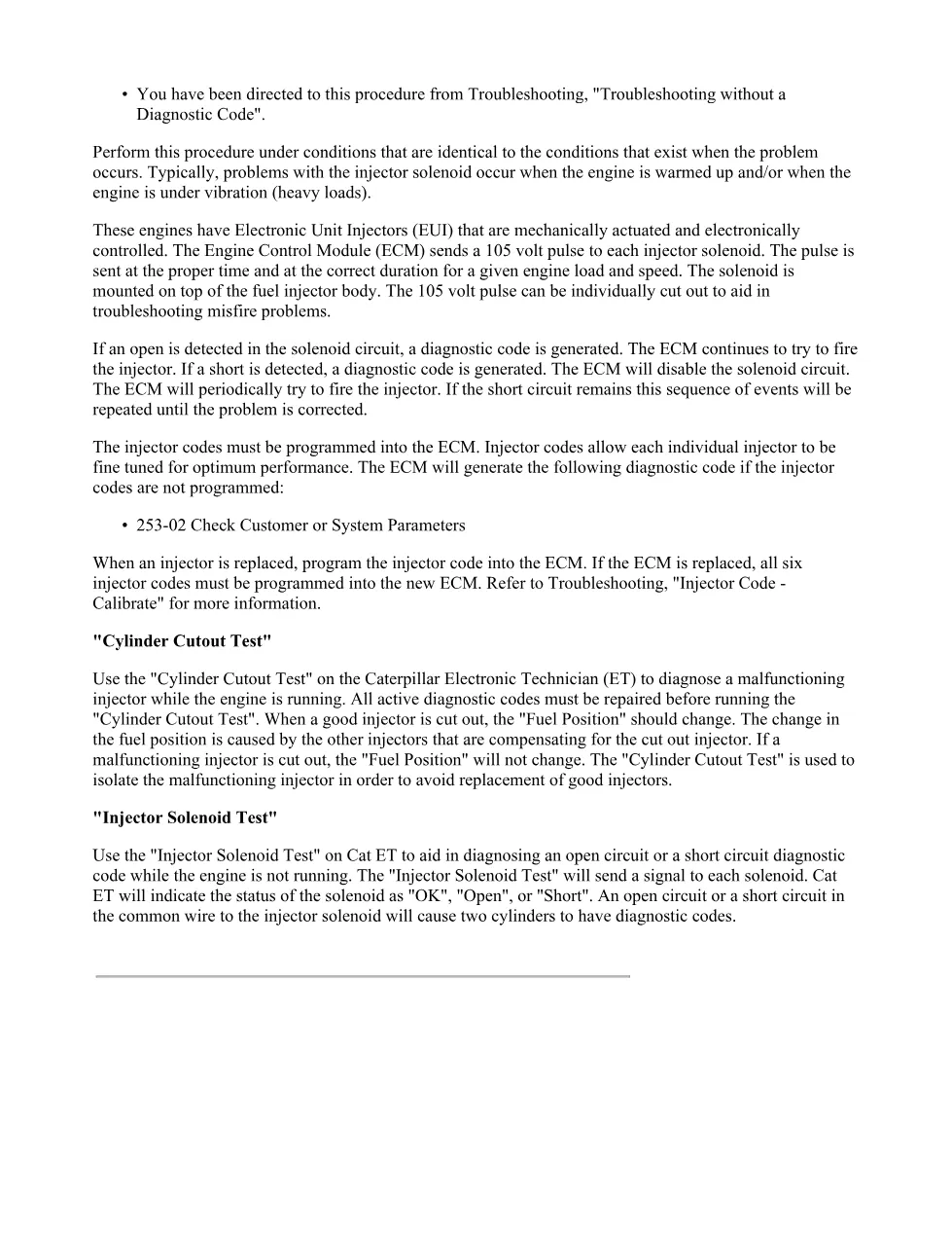 injector troubleshooting DTCs — RENR5088-10 — PDF, 17 Pages - page 3 is available after signing in