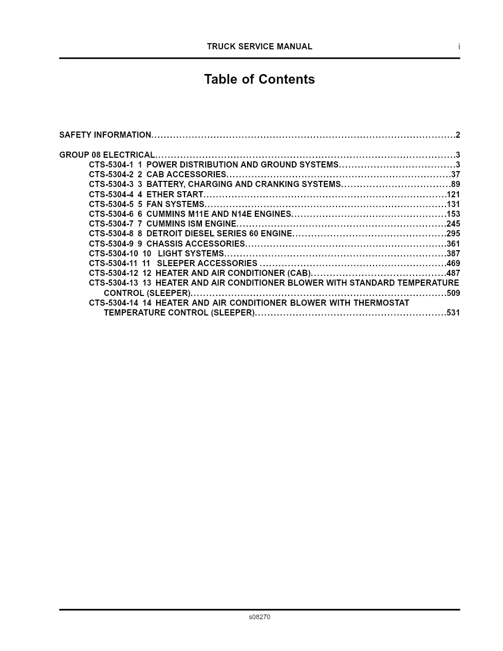 International 9800 electrical troubleshooting guide S08270 - page 3 is available after signing in