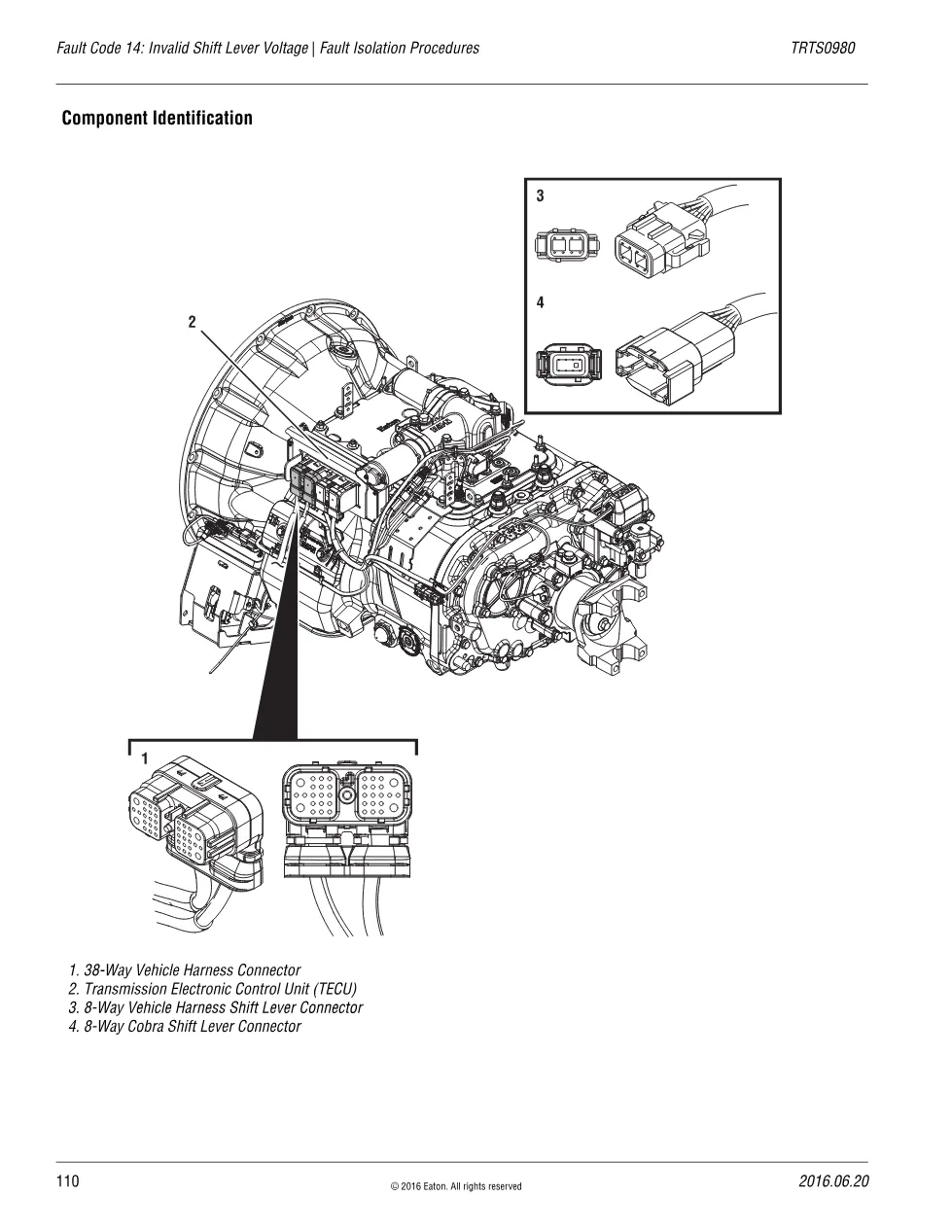 Invalid Shift Lever Voltage — Eaton Fault Code 14, TRTS0980 (PDF, - preview page 2 of 3