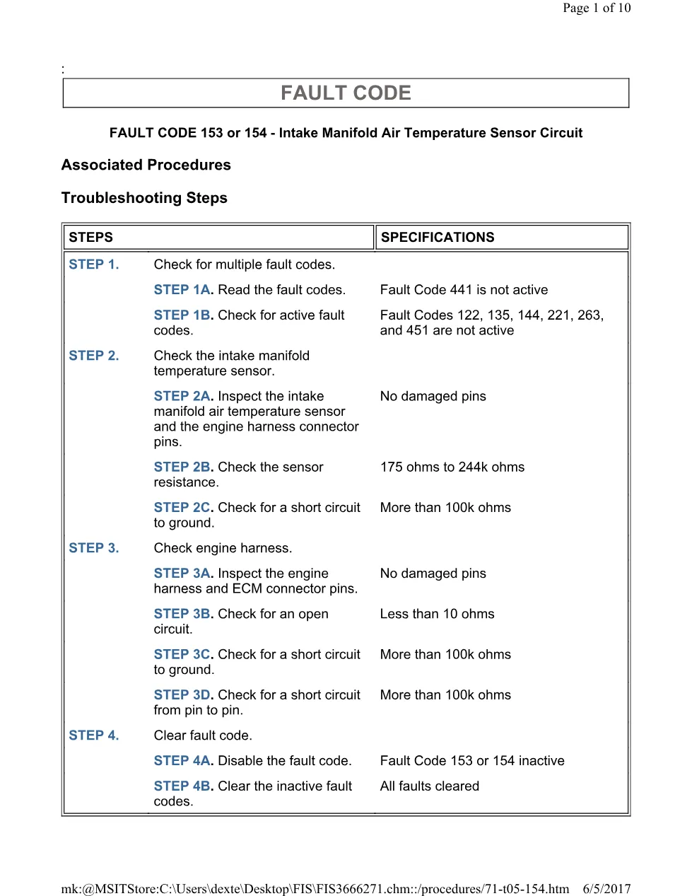 ISL CM554 154 TS Cummins Diagnostic Reference – 10 pages – PDF - preview page 1 of 3