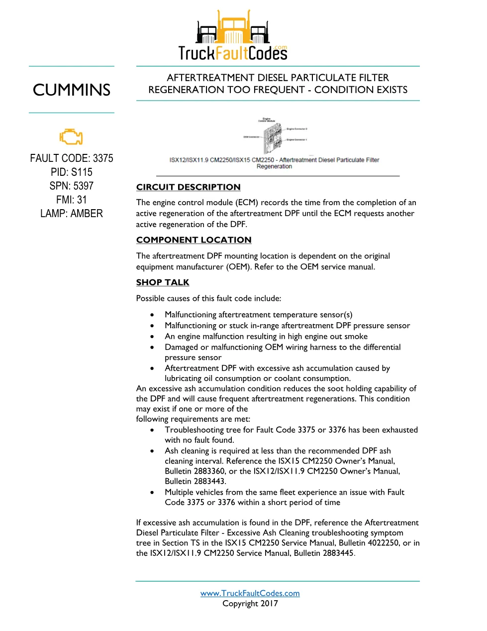 ISL9 Code 3375 DTCs Diagnostic Procedure – Fault Code 3375 – PDF - preview page 1 of 3