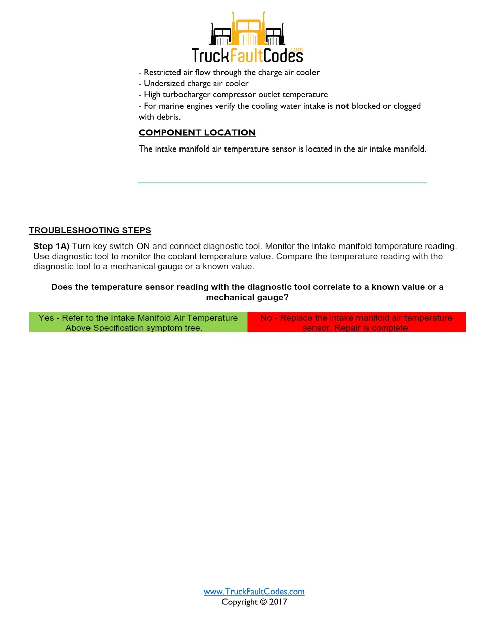 ISM code 155 DTCs intake manifold temperature sensor fault - page 2 is available after signing in