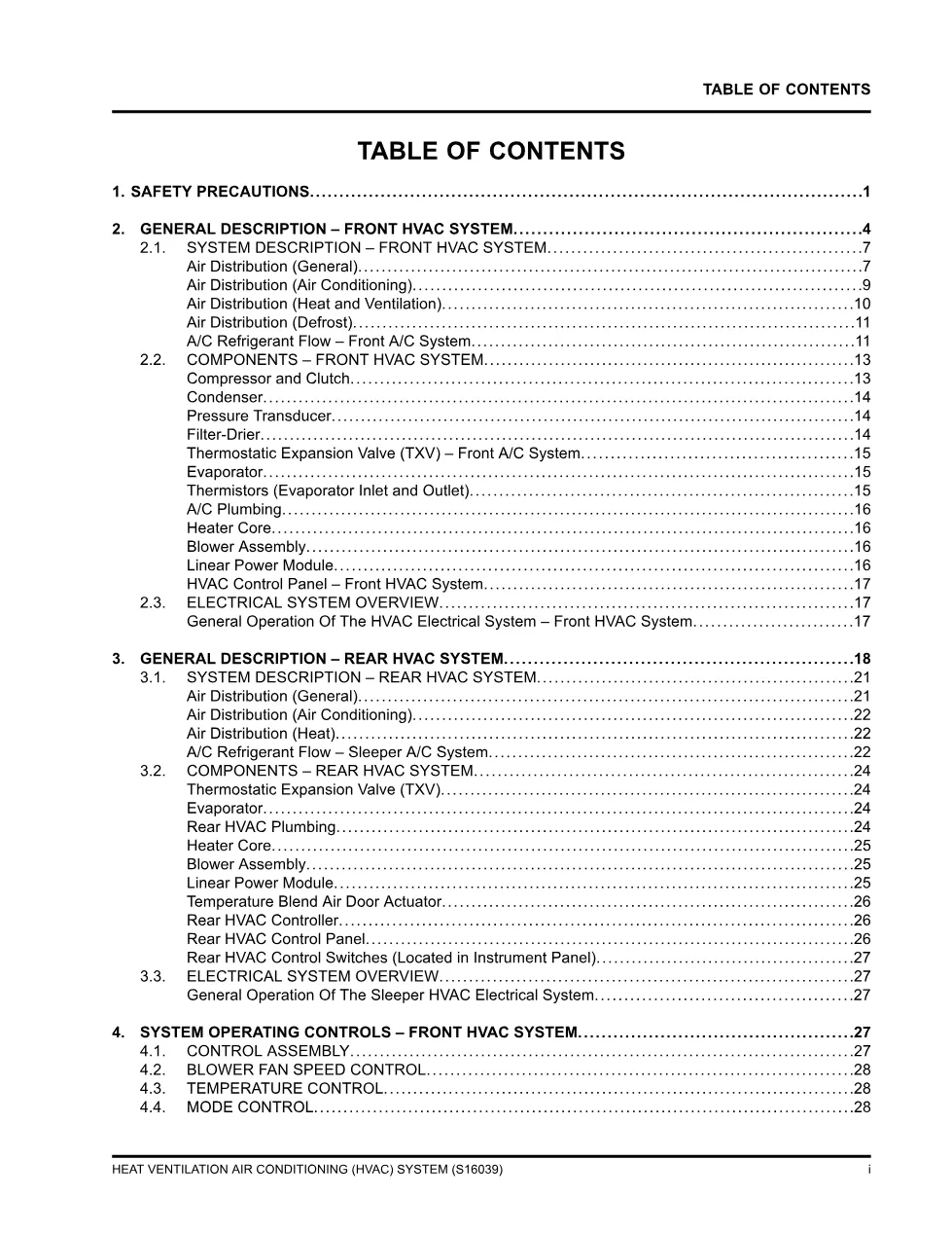LoneStar HVAC system service manual — International S16039, 2007 - page 3 is available after signing in