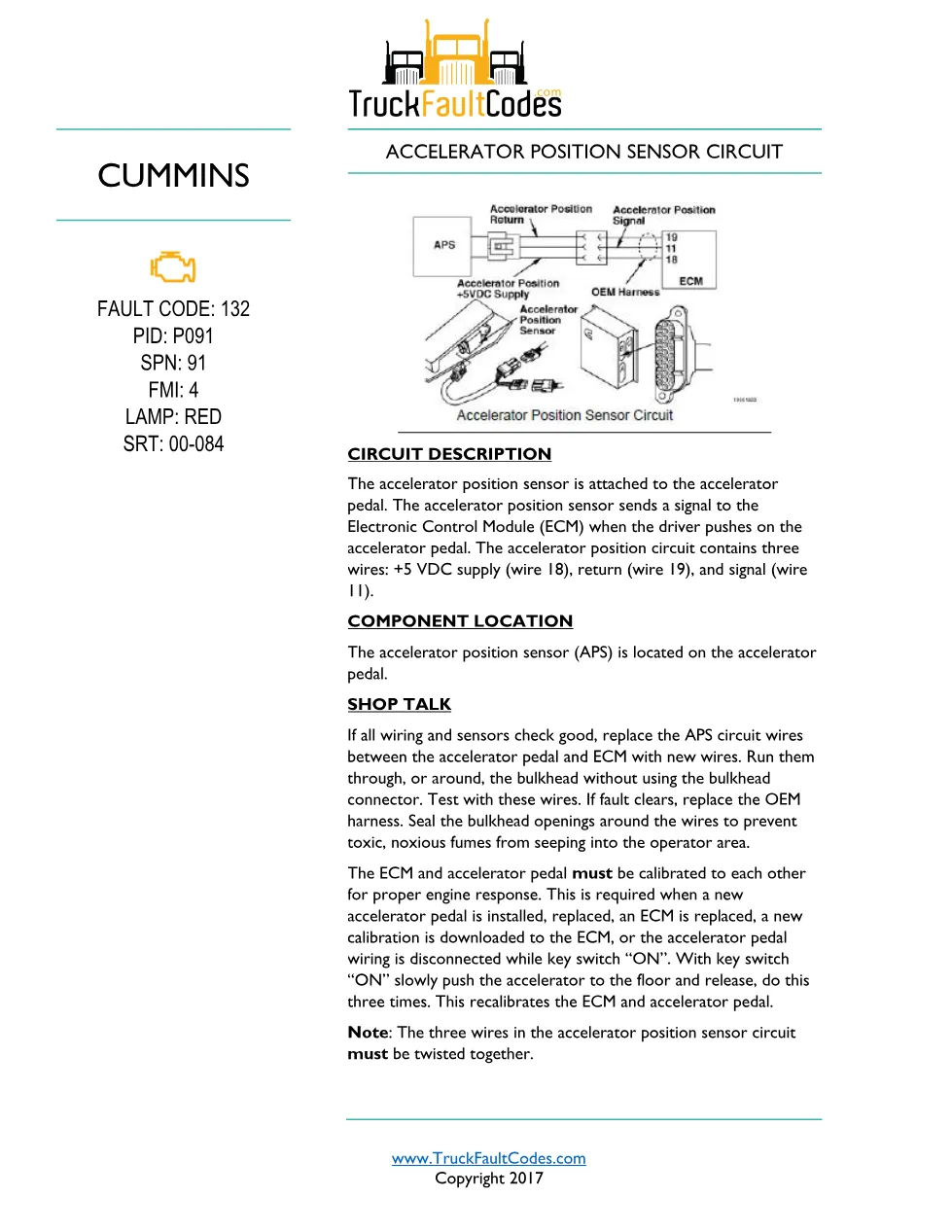 M11 accelerator position sensor — Accelerator position sensor - preview page 1 of 6