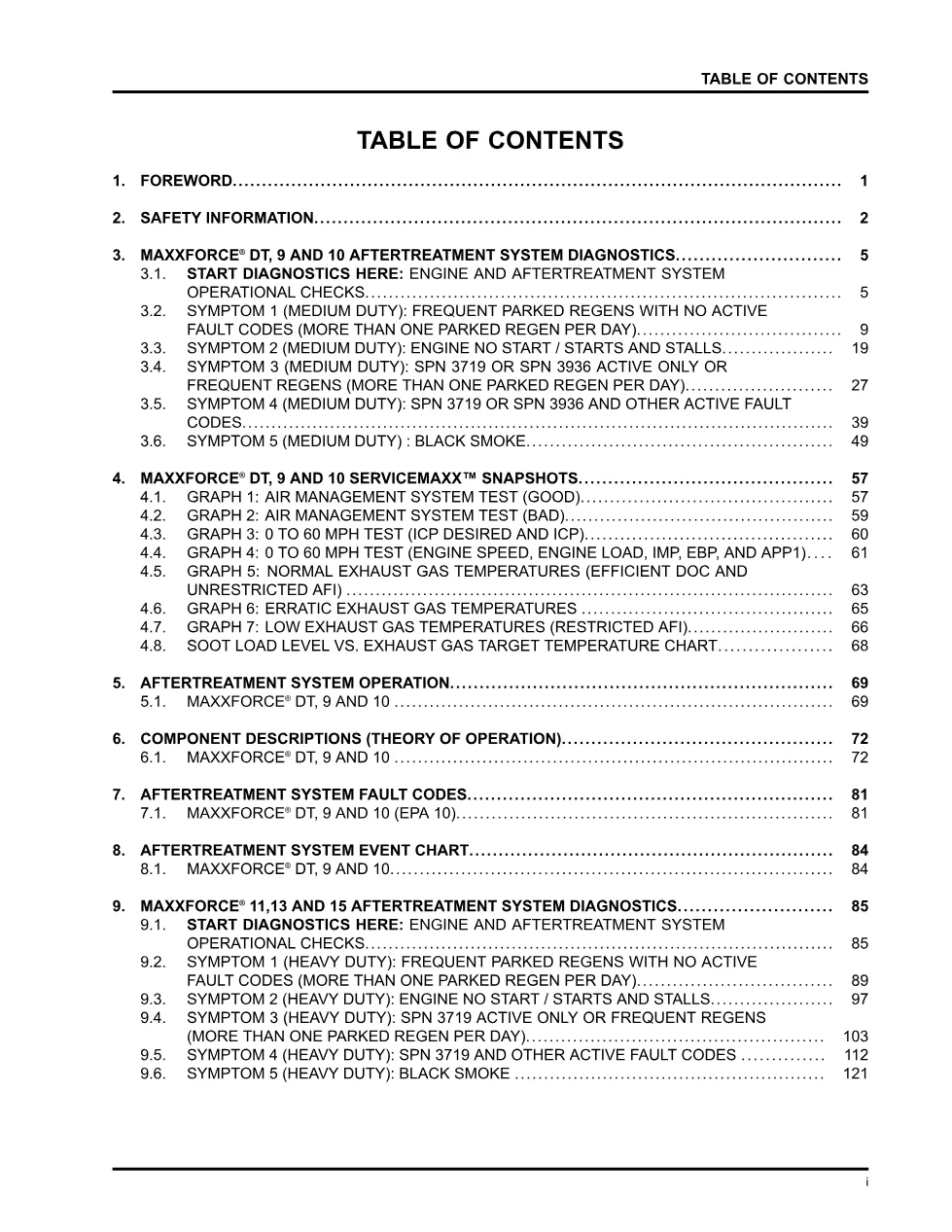 MaxxForce Aftertreatment Diagnostic Manual — DT/9/10 and 11/13/15 - page 3 is available after signing in