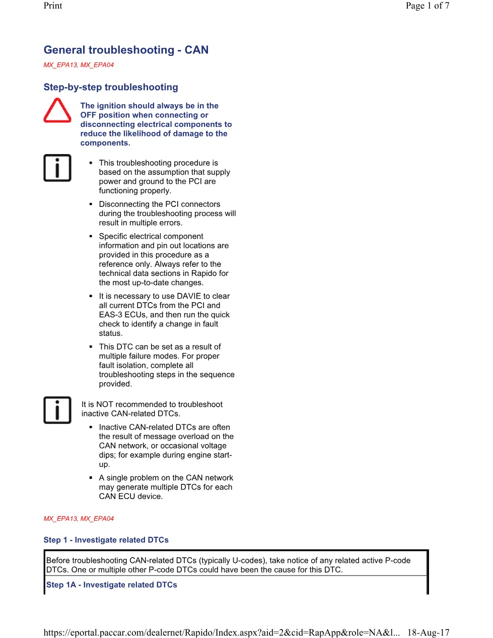 EPA CAN troubleshooting U1781B guide — U1781B — PDF, 7 pages - preview page 1 of 6