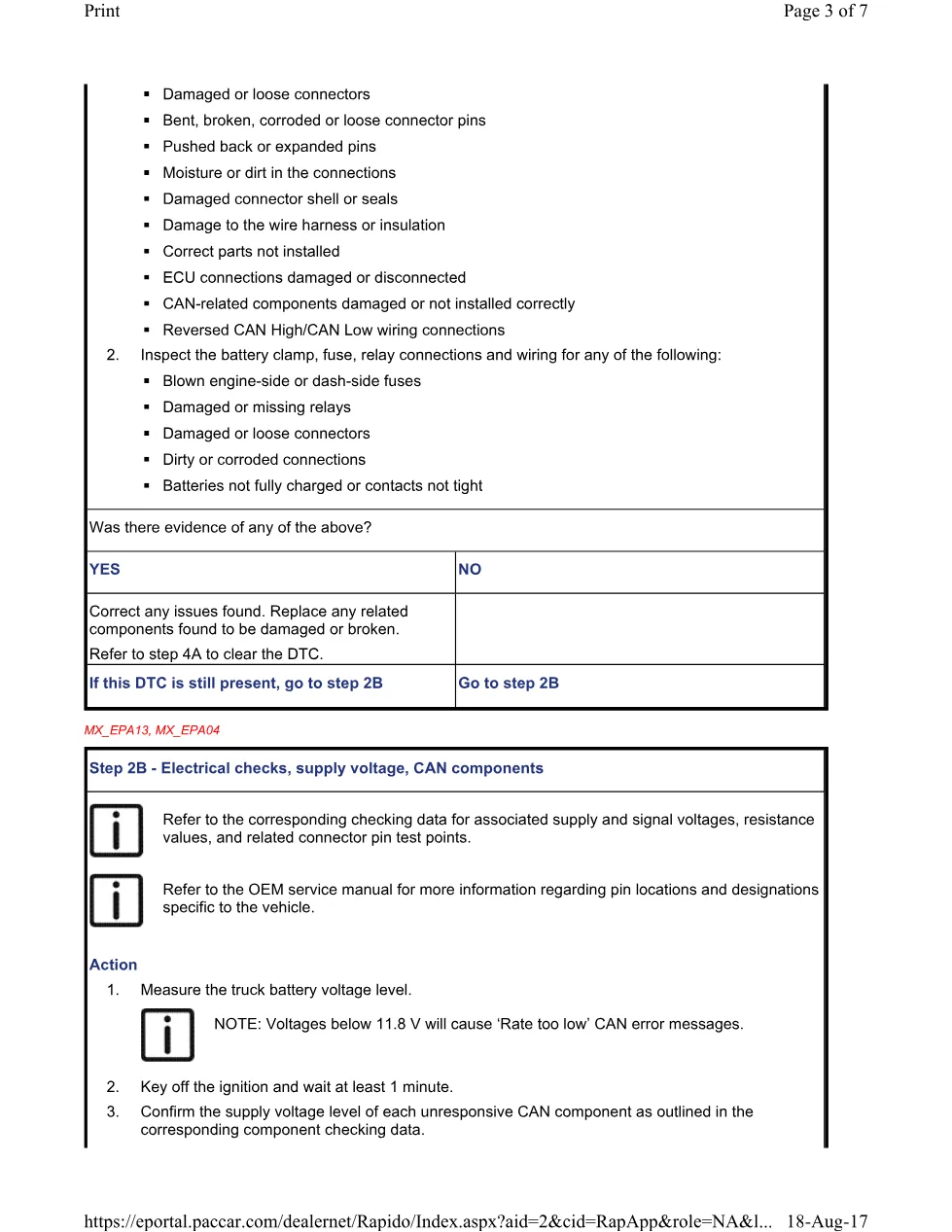PACCAR CAN troubleshooting procedure official workshop document preview page 3